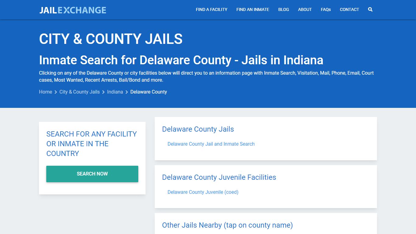 Inmate Search for Delaware County | Jails in Indiana - Jail Exchange